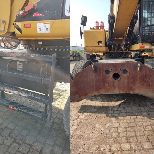 Escavadeira de rodas CAT M325DMH ano 2013, 20 mil horas, máquina toda operacional.