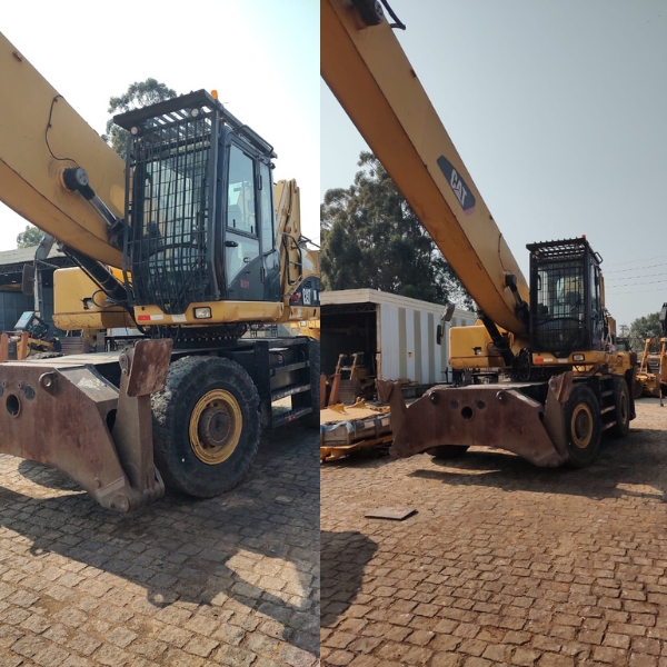 Escavadeira de rodas CAT M325DMH ano 2013, 20 mil horas, máquina toda operacional.
